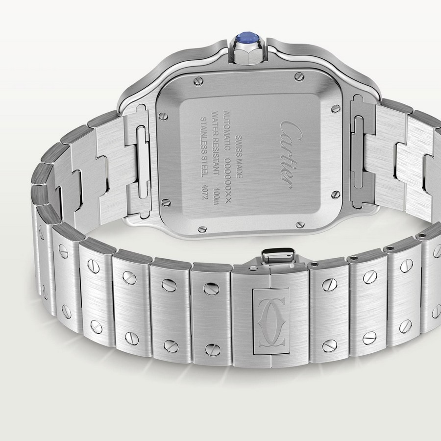 Đồng Hồ Cartier Santos De Cartier Large Watch Nữ Xám Xanh